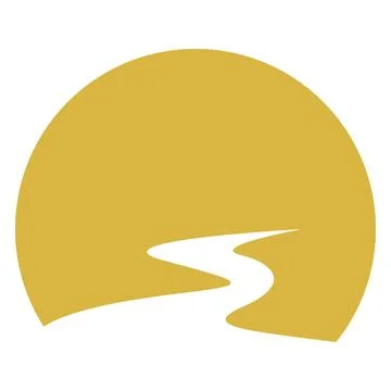 Abstract Golden Circle With Path イラスト素材
