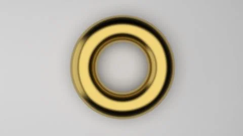 Abstract golden circles on white background.,3d rendering Stock Photos