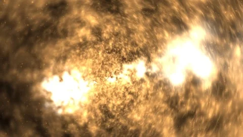 Abstract Golden Clouds Galaxy Space Motion Background Video stock 274034288
