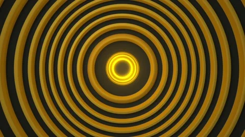 Abstract golden concentric circle motion background Stock Footage 337324320