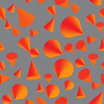 Abstract Golden Cones Stock Illustration