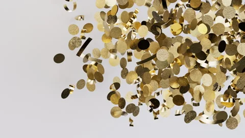 This abstract golden confetti texture evokes a joyous festive mood 스톡 동영상 341679565