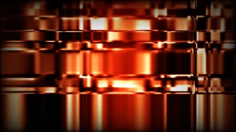 Abstract golden copper digital background with shimmering bronze lines Video stock 334313566