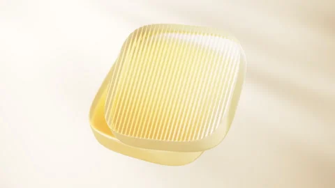 Abstract golden cube geometric glass background, 3d rendering. Stock Footage 341306245
