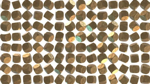 Abstract golden cube geometric surface. Stock Footage 97996729
