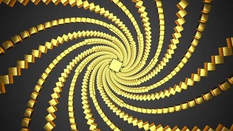 Abstract golden cubes animation. 스톡 동영상 126887385