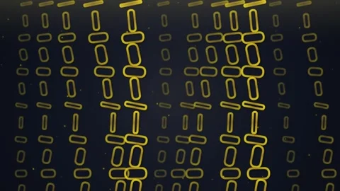 Abstract Golden Digital Data Stream Flowing, Futuristic Technology and Netw.. Stock Footage 348571960