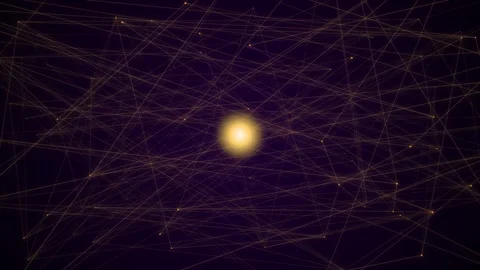 Abstract Golden Digital Network Animation Stock Footage 341806551