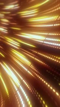 Abstract golden dotted light trails flowing in perspective, creating a warm.. Stock Illustration