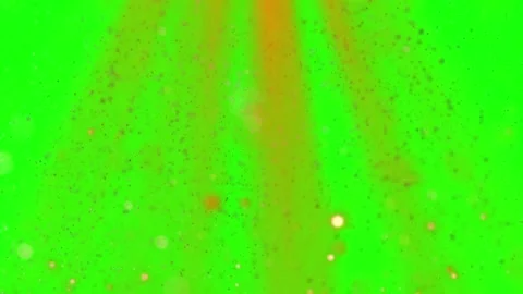 Abstract golden dust particles floating in light rays on a green screen Stock-Footage 337463490