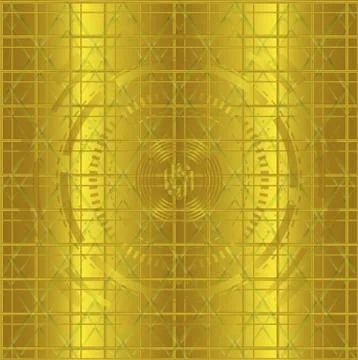 Abstract golden element over black background Stock Illustration
