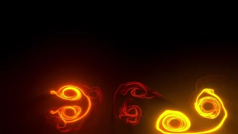 Abstract Golden fire colored liquid glowing with beautiful neon effect. 4K Stock Footage 287916402
