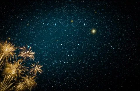Abstract golden firework background . New Year background. 스톡 일러스트