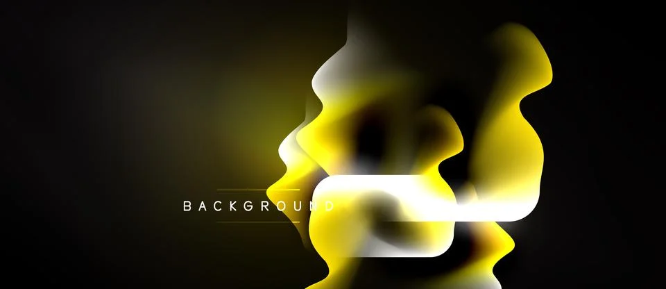 Abstract golden flow, dynamic shapes, dark background. Smooth gradients creat 스톡 일러스트