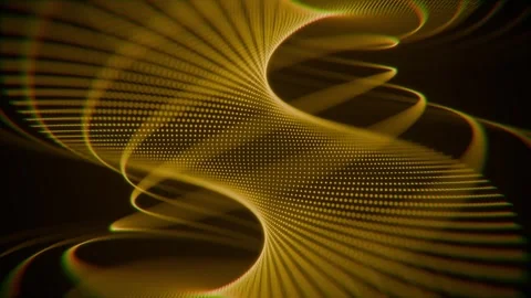 Abstract golden form made of glowing dots and elegant curves Stock Footage 342974060