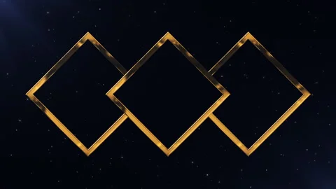 Abstract Golden Frame Background Video stock 247493753