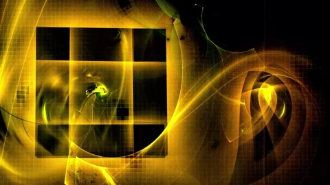 Abstract Golden Geometric Grid Light Wave Motion Graphic Background Loop VJ Stock Footage 346154262