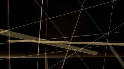 Abstract golden geometric lines rotating on dark background creating cinema.. Stock Footage 345572861