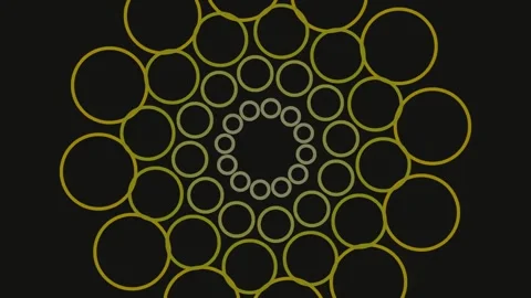 Abstract golden geometric mandala pattern background on black for spiritual a Stock Footage 341056240