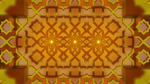 Abstract Golden Geometric Pattern Stock Footage 289136552