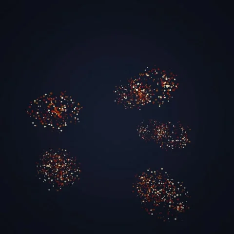 Abstract Golden Glitter Particles Exploding and Twinkling on Dark Background Stock Footage 348198990