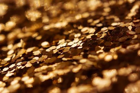 Abstract golden glitter texture background Stock Photos