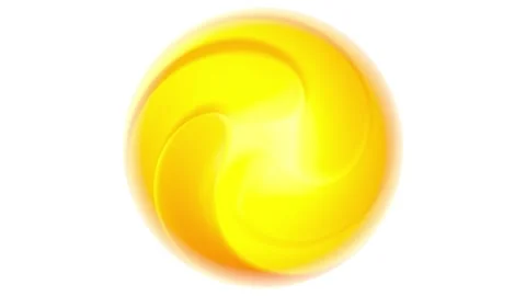 Abstract golden glowing liquid oval drop swirling isolated on transparent Stock Footage 332068648