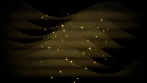 Abstract golden glowing particles wave movement background loop for cinemat.. Video stock 344975810