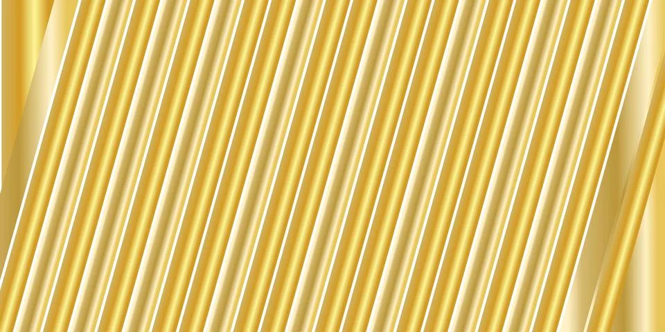 Abstract golden gradient diagonal stripe pattern background texture Stock Illustration