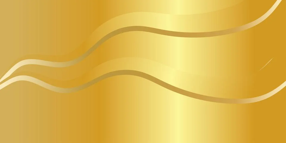 Abstract golden gradient geometric wave background texture Stock Illustration