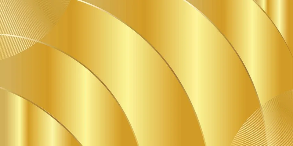 Abstract golden gradient geometric wave background texture Stock Illustration