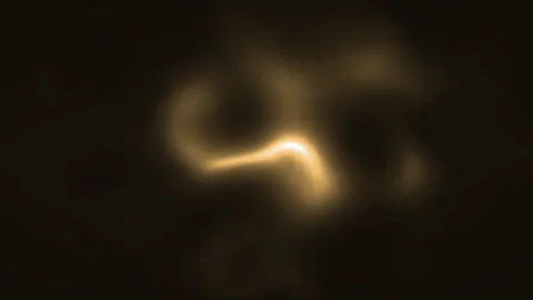 Abstract golden gradient motion on black background Vidéo 315224519