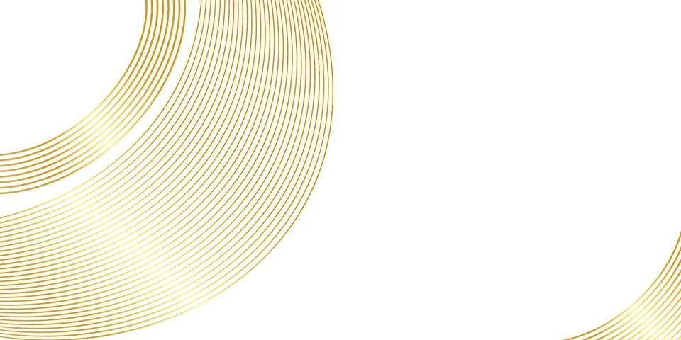 Abstract golden gradient wave lines isolated on white background Stock Illustration