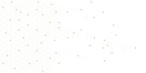 Abstract golden hexagon pattern isolated on white background Stock Illustration