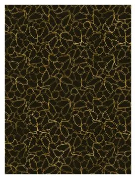 Abstract golden interwoven lines pattern on dark background dynamic texture. イラスト素材