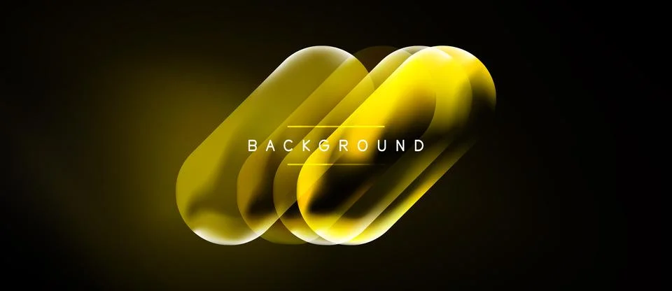 Abstract golden layers create flowing form. Dark background emphasizes lumino Stock Illustration