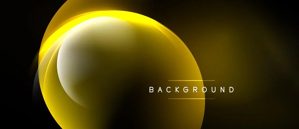 Abstract golden layers create luminous oval shape. Dark background emphasizes Stock Illustration