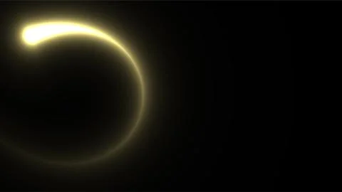 Abstract Golden Light Arc - Dynamic Glowing Swirl on Dark Background. Stock Illustration