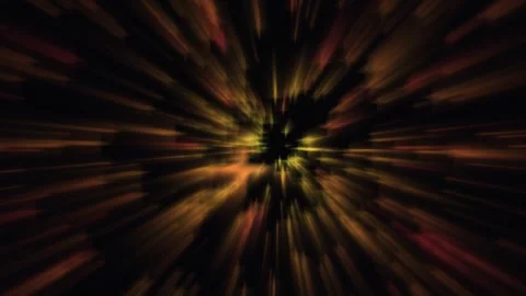 Abstract golden light burst expanding outwards in darkness with cinematic m.. Video stock 341696485