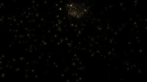 Abstract golden light circle with purple rays. Glowing particle explosion on Stock Footage 339646832