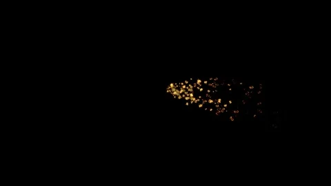 Abstract Golden Light Particles on Dark Background Stock Footage 321610315