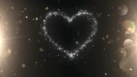 Abstract Golden Light Particles Floating on Black Background Stock Footage 341733774