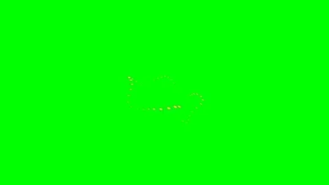 Abstract golden light particles moving in a curved path on green screen Video stock 340266100