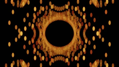 Abstract golden light patterns with bokeh effect Stock Footage 152492936