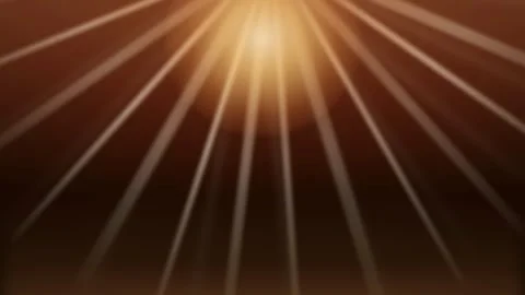 Abstract golden light rays emanating from center on dark brown background for 스톡 동영상 346215797