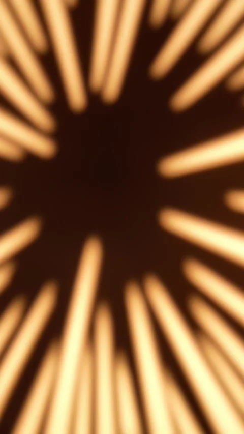 Abstract Golden Light Rays Pulsing in Circular Motion on Black Background 스톡 동영상 334222034