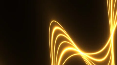 Abstract Golden Light Trails on Black Background for Modern Design and Visu.. Stock-Footage 339144338