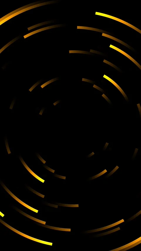 Abstract Golden Light Trails Spinning in a Hypnotic Circular Motion on a Da.. Видео 339215941
