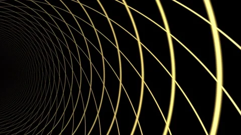 Abstract Golden Light Tunnel Dynamic Motion Background Loop. Stock Footage 342249348