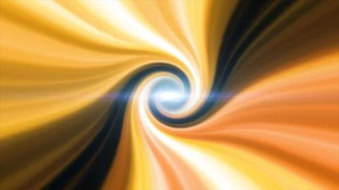 Abstract golden light vortex with glowing spiral motion, warm energy waves,.. Stock Illustration